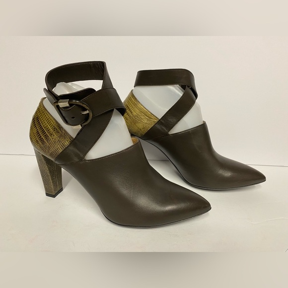 Balenciaga ankle strap leather pumps heels brown 40